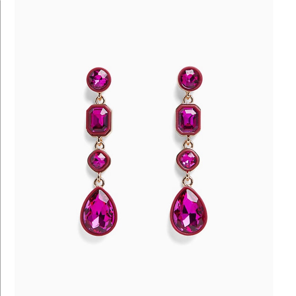 *TORRID* purple dangle rhinestone earrings